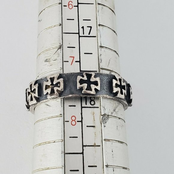 SOLD Sterling Silver Maltese Pattee Cross Ring - Picture 8 of 8
